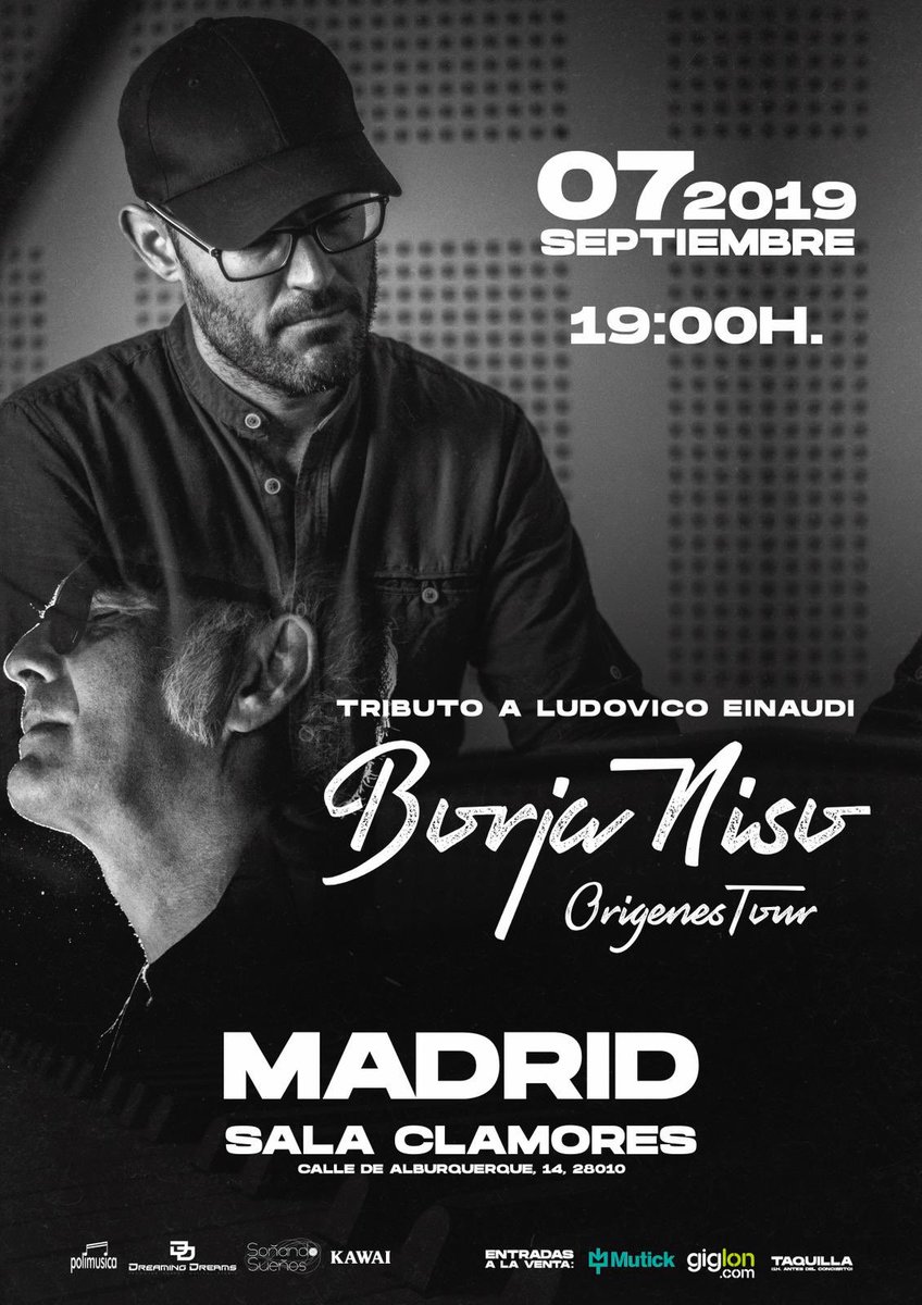 ‼️#Madrid‼️Nos vemos este 7 de septiembre en la @salaclamores #piano #musica #concierto #ludovicoeinaudi #salaclamores #sabadomadrid #sabado #MadridJazz #madridconciertos #ocioenmadrid #madridcultura