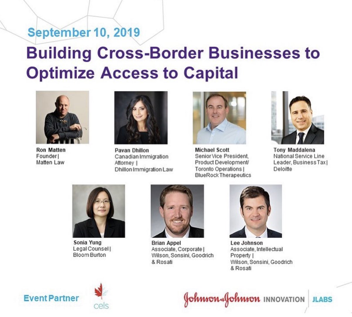 Join us on September 10, 2019 in #Toronto as we discuss building a cross-border business in the US and Canada. We’ll be discussing cross-border #immigration, tax, IP and funding opportunities. …gcrossborderbusinesses.splashthat.com @bloomburton <a href="/MattenLaw/">Matten Law LLP</a>

#biotech #canadianimmigration