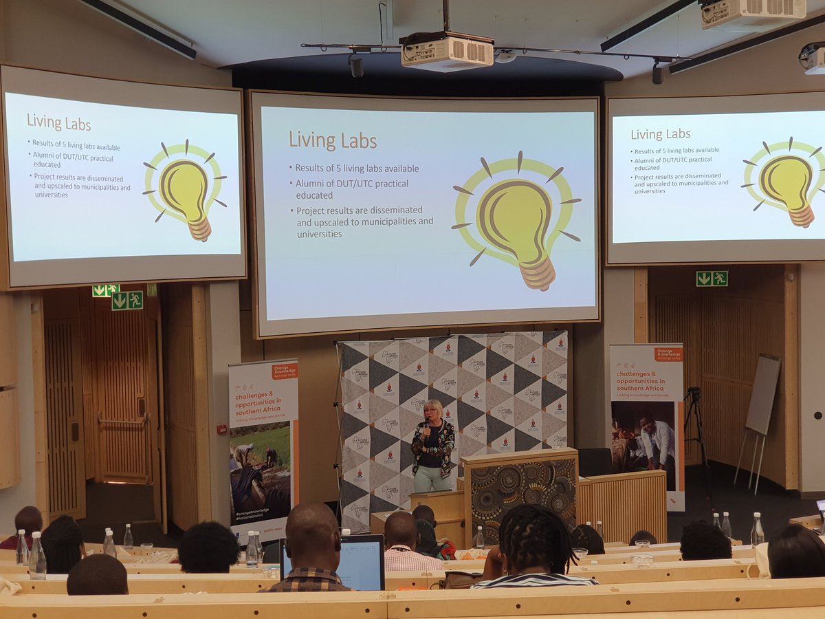 NufficAfrica's tweet image. Agnes Maenhout from Wateropleidingen sharing more about the Living Labs project. She emphasized about the collaboration between South African institutions and the Netherlands in an engaging session with delegates. #orangeknowledge #hollandalumni