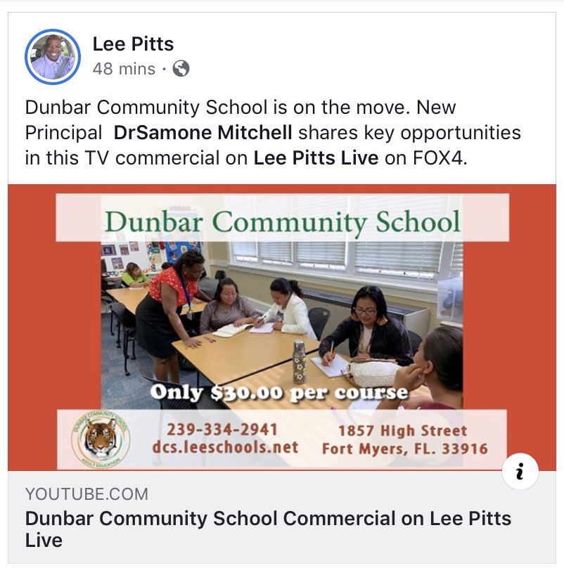 Dunbar Community School tweet media