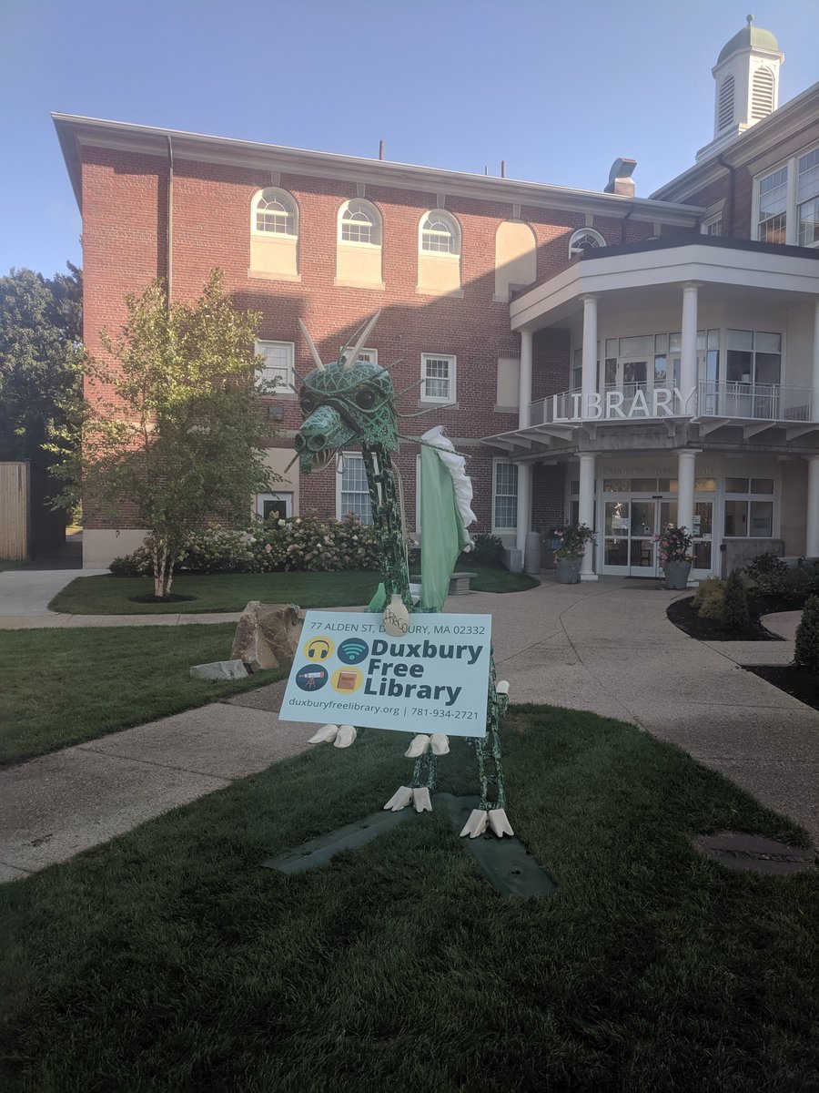DuxFreeLib's tweet image. Guess who came to visit us for #nationallibrarycardsignupmonth ? #dracothedragon who got his first library card #duxburyfreelibrary #duxburyma #librariesofinstagram  Share with us your pictures with Draco!