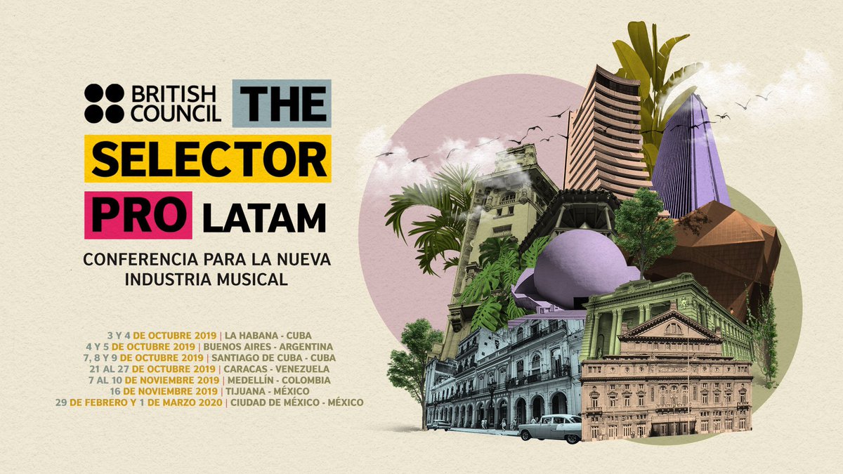 veBritish's tweet photo. Este año, el programa de formación, intercambio y profesionalización #SelectorProLATAM tendrá 8 ediciones en 5 países y nos permitirá crear nuevos vínculos y fortalecer el conocimiento de la industria musical latinoamericana. #SelectorProVEN  #WeCreateOpportunities https://t.co/WFlJzrXSPp