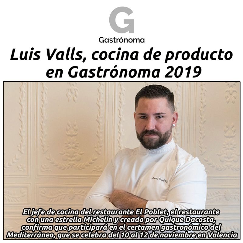 LUIS VALLS, COCINA DE PRODUCTO EN GASTRÓNOMA 2019

buff.ly/2MRJBP5

@feriagastronoma #Gastronoma19 #HosteleriaEnValencia #FeriaGastronoma #FeriaGastronomicaDelMediterraneo #CocinaValenciana #EstrellasMichelin #Chef #AltaCocina #CocinaCentral #LuisValls #CocinaDeProducto