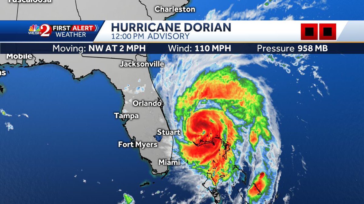 Our thoughts are with our customers, their families and the people of Florida today as #HurricaneDorian approaches. Stay safe.