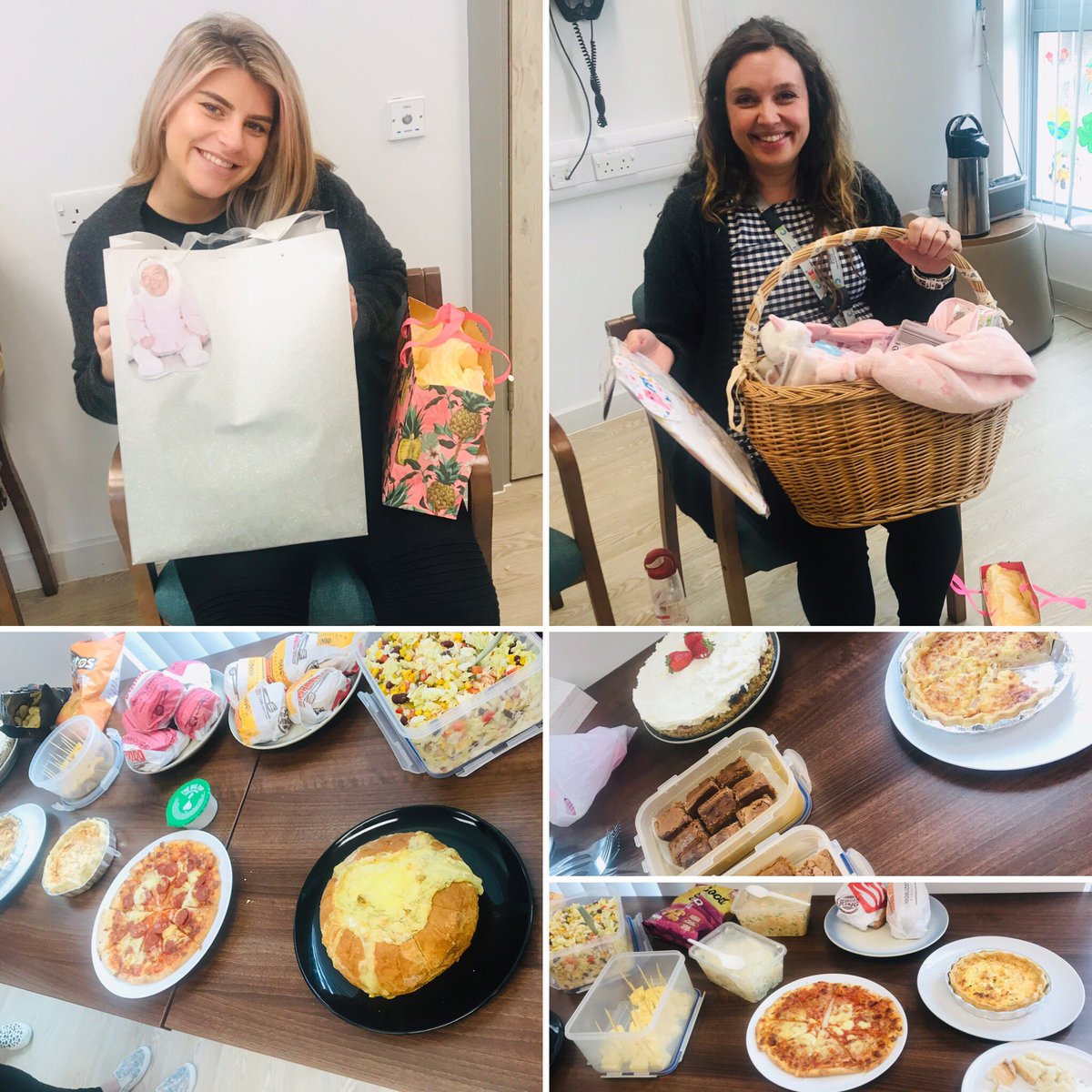 FRH_Therapies's tweet image. Today we said a ‘Goodbye and Good luck’ to our expecting Mum’s to be Emily and Amy! Wishing them well from All From The Therapy Team 🍼 And what a lovely shared Lunch we had , from Polish salad to baked Camembert in bread ! #nomnom #sharedlunch #team #mumstobe