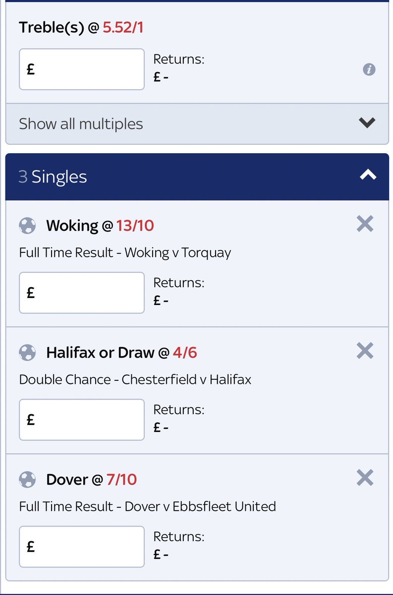 Bradleystips's tweet photo. ❗️ after some heavy research i have stumbled across this absolute banker of a treble in the national league tonight; advised stake £10 🤫💸❗️ https://t.co/4T3dCEQrua