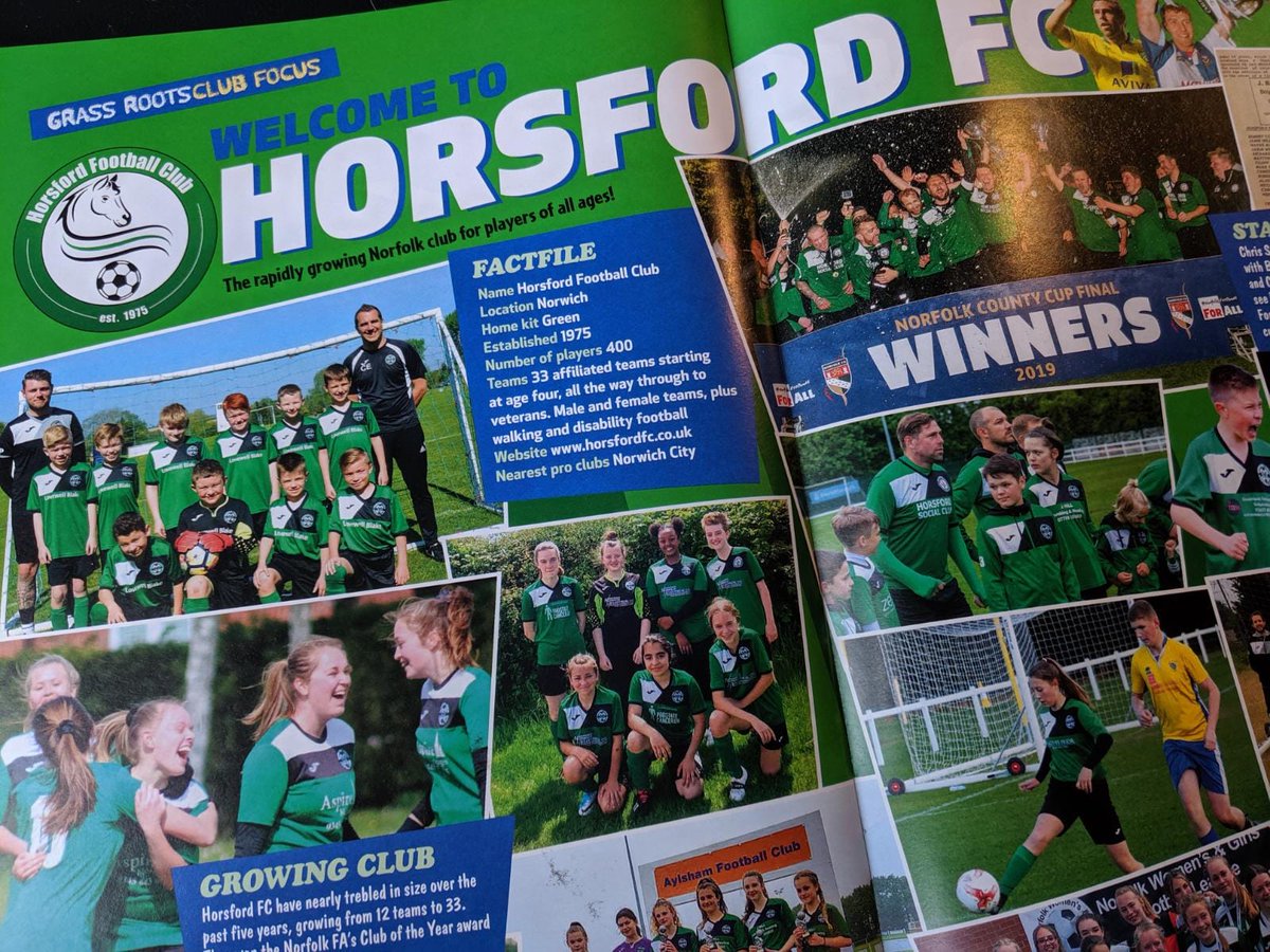 Know a junior club who we should feature in our grassroots section, just like @HorsfordFC in the new issue? Drop a line to hello@kickaroundmag.co.uk and we'll get back to you!