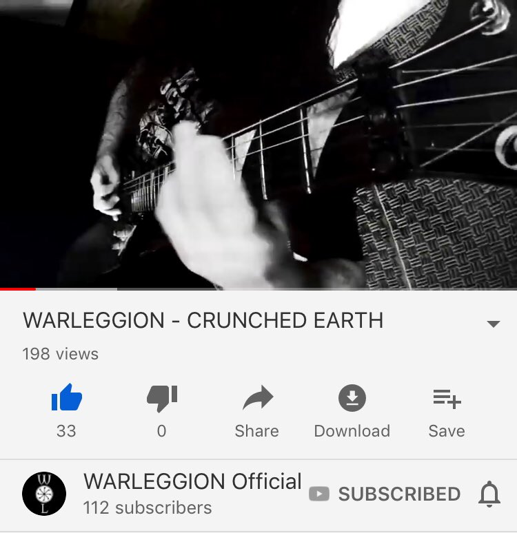 Check it out our new single and video.

🤘🏻Crunched Earth 🤘🏻

Available on our YouTube channel 

youtube.com/warleggionoffi…