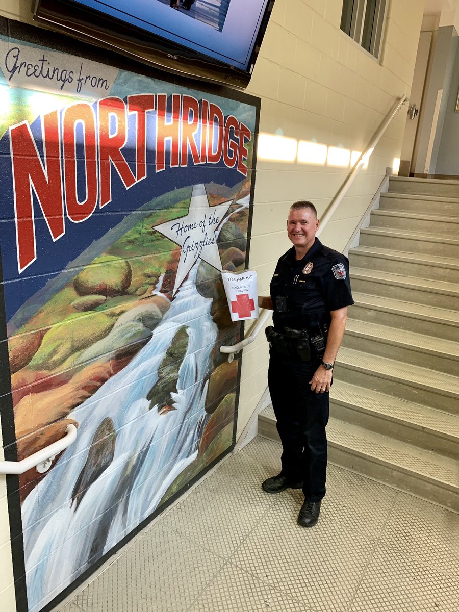 GreeleyPolice's tweet photo. SRO Officer Czapenski started this project over 4 years ago and now has these trauma kits in over 600 classrooms here in Greeley! Great work Officer Czapenski, you make us proud! #itsforthekids #safetyfirst #greeleysro #greeleypd https://t.co/tnvo3bBX4T