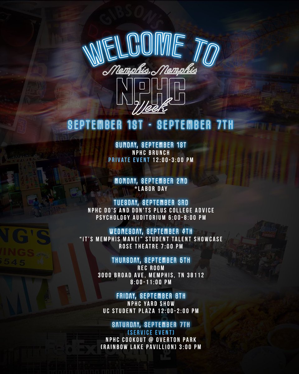 You haven’t heard? Well NPHC WEEK IS HERE! We have our first event TONIGHT at 6PM! See you there!