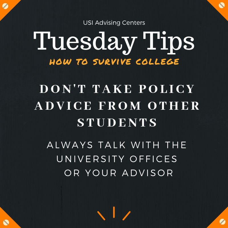 Ever played "telephone" as a kid? Remember how funny it was when the message was scrambled? Yeah, don't do that with university policy. ALWAYS ask a university representative. And if you don't understand the answer - ASK AGAIN! #TuesdayTips #collegelife #Screagles