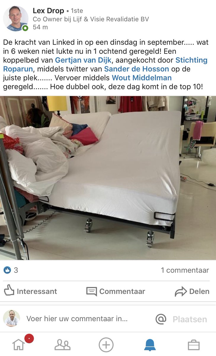 Mooi dit. Over het #koppelbed en de kracht van socialmedia! Dank <a href="/bvdorresteijn/">biancavdorresteijn</a> @DianaBrandes