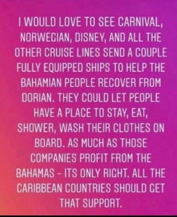 Spread the word on this guys and see if we can get these companies to respond #HurricaneDorian