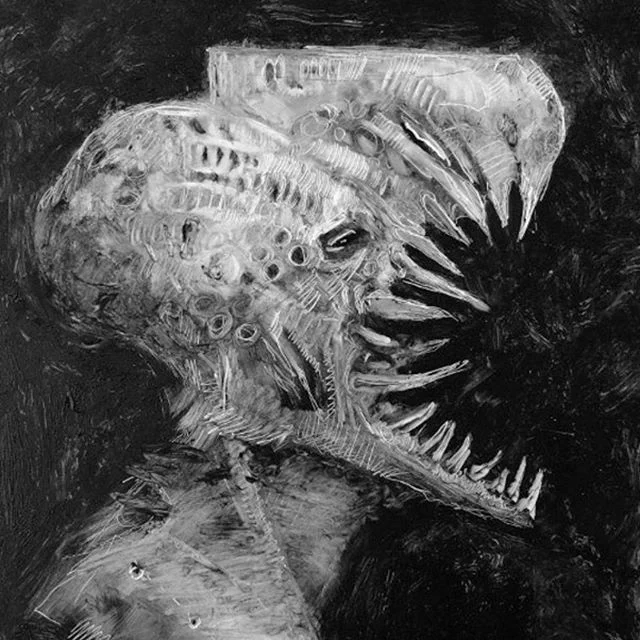 Aquelarre - The Maw, 5x7, oil on Yupo paper. One of the many options for my patreon rewards, check the link on Bio. #lovecraft #alien #darkart #monster #creature #oilpainting https://t.co/aAnOp6PH14 