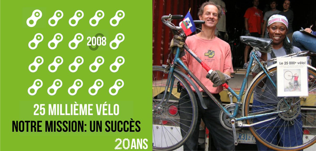 🗓 C'est Mardi ! Petit retour sur l’histoire de Cyclo Nord-Sud👉2008 - le 25 000ème🚲 vélo envoyé par Cyclo Nord-Sud a pris la route vers Haiti🇭🇹! Un vélo chargé d'émotion....
👉 cyclonordsud.org/retour-sur-20-…
*
25,000th bicycle send by Cyclo Nord-Sud went to Haiti !
#Bike #Solidarity
