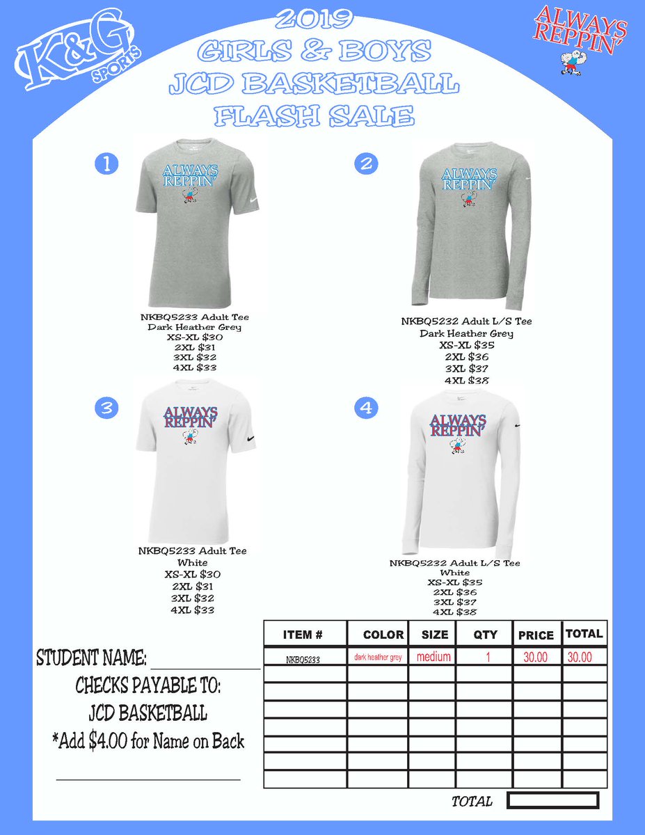 JCD BASKETBALL UPCOMING FLASH SALE! Sale will be Sept. 16th starting at 11AM. Will last for 24 hours only!! Contact any boys or girls player or <a href="/dayjack24/">Jack Day</a> &amp; <a href="/basketballzen/">Scott Smith</a>  to place your order before they are GONE!
