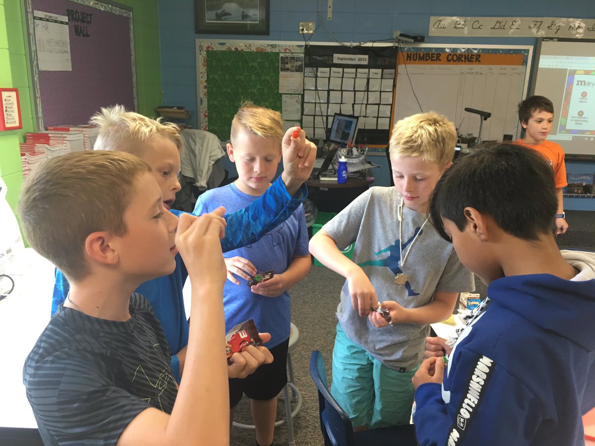 MrsSimacek's tweet photo. 5th graders M&M Get to Know You fun (red=favorite hobby, green=favorite food, orange=favorite movie, brown=most memorable or embarrassing moment, yellow=favorite place to visit, blue=share anything you want) #riponwiproud #mpqtigerway #ripon5th #questelem https://t.co/auVXj7dUvK
