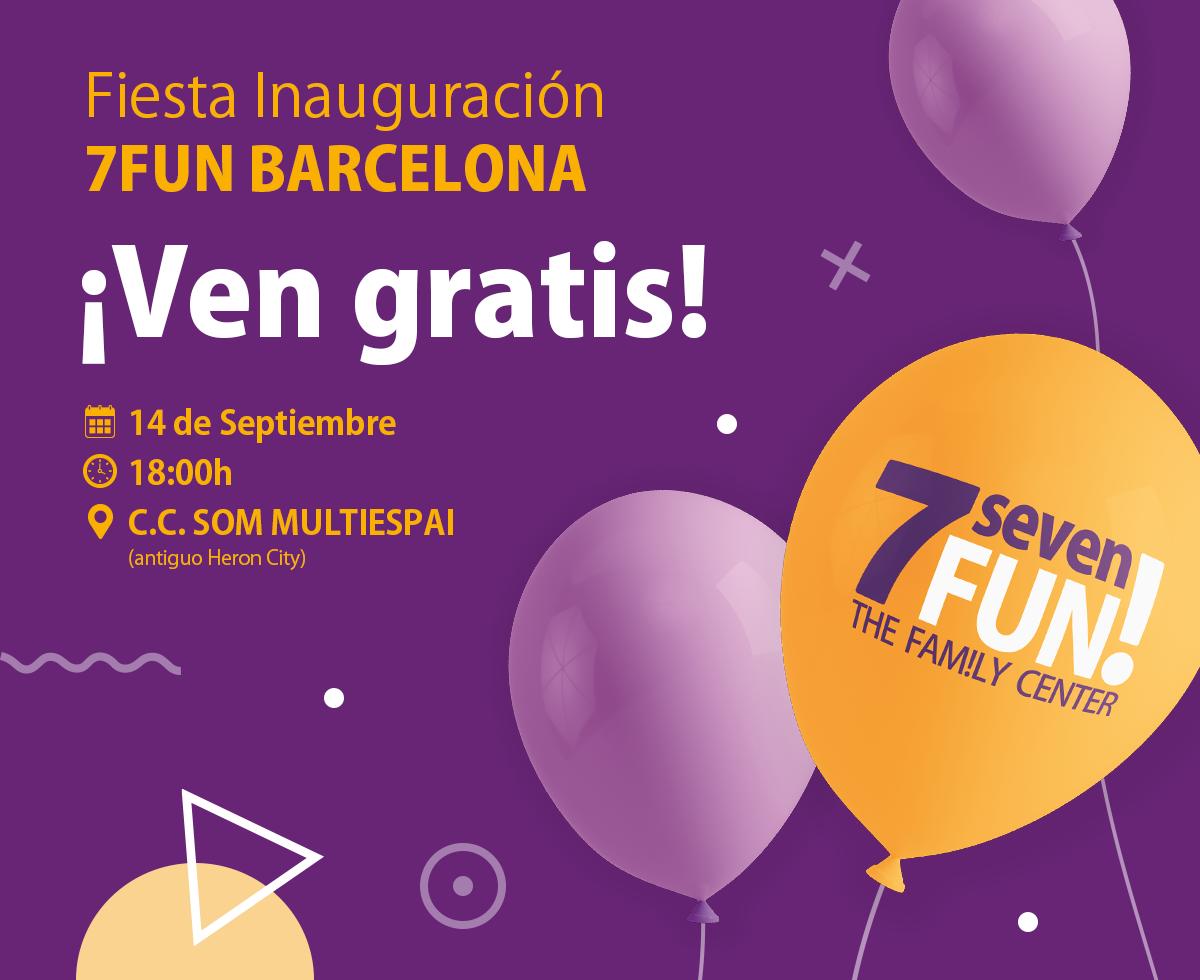 7funcenter's tweet photo. 🎉 Un nuevo concepto de ocio familiar llega a Barcelona: ¡2.000m² llenos de diversión y salud te esperan en el #7Fun de @SOMMultiespai! 🎉
📢 ¿Queréis vivirlo gratis? Venid a nuestra fiesta de inauguración el 14/09 a las 18h.
😍 ¡Los 100 primeros entrarán gratis! #7FunCenter https://t.co/gP3hlb6z2I