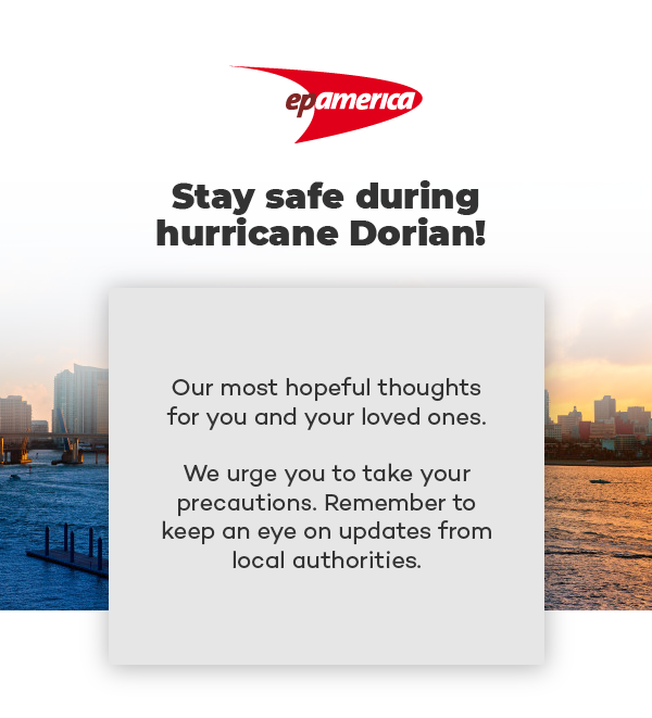 epamerica's tweet photo. Stay safe during hurricane Dorian! 
Get informed: https://t.co/mHpaSNTPh2 https://t.co/XHgecoPTkP
