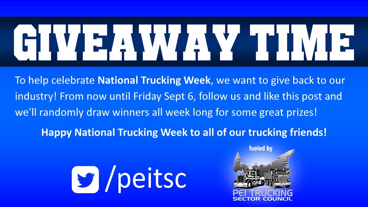 peitsc's tweet photo. Happy #NationalTruckingWeek! If you bought it, they brought it! #peitrucking #peitsc #PEI https://t.co/agoQ9oB25U