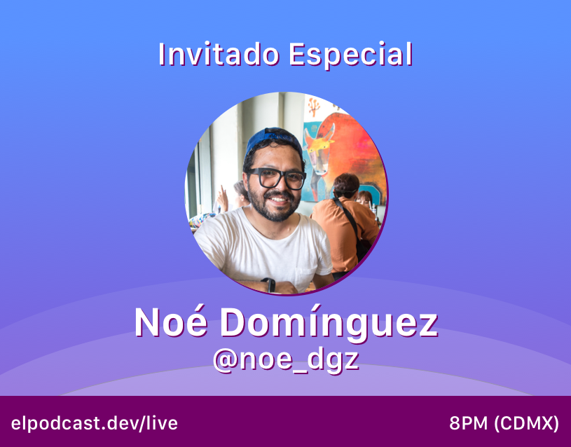 elpodcastdev's tweet photo. ¡Hoy es Martes de #ElPodcastDEV! 

A las 8PM (CDMX), vamos en vivo con un invitado especial: @noe_dgz 😏 para platicar sobre la experiencia de hablar en conferencias.

¿Alguna vez te ha dado por pararte frente una audiencia? ¡Pregúntale a Noé! https://t.co/eaOTnpwP9w