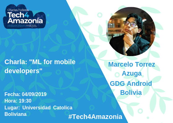 ReactBolivia's tweet photo. Este 4 de septiembre se tendra charlas con los topicos de #ReactNative #Firebase #MachineLearning, todo por el movimiento #Tech4Amazonia, se la perderan ?
Vamos a apoyar a la #Amazonia.
#ReactNative #React #JavaScript https://t.co/sPiYYXb7lO