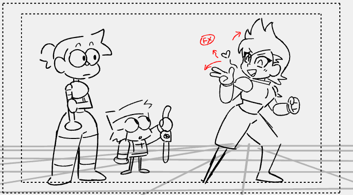 Final episodes of KO are airing the 6th! Here are some selections from Grudgement Day the last ~gentle~ board I did and the first time I'd gotten to do an ep with Red! 