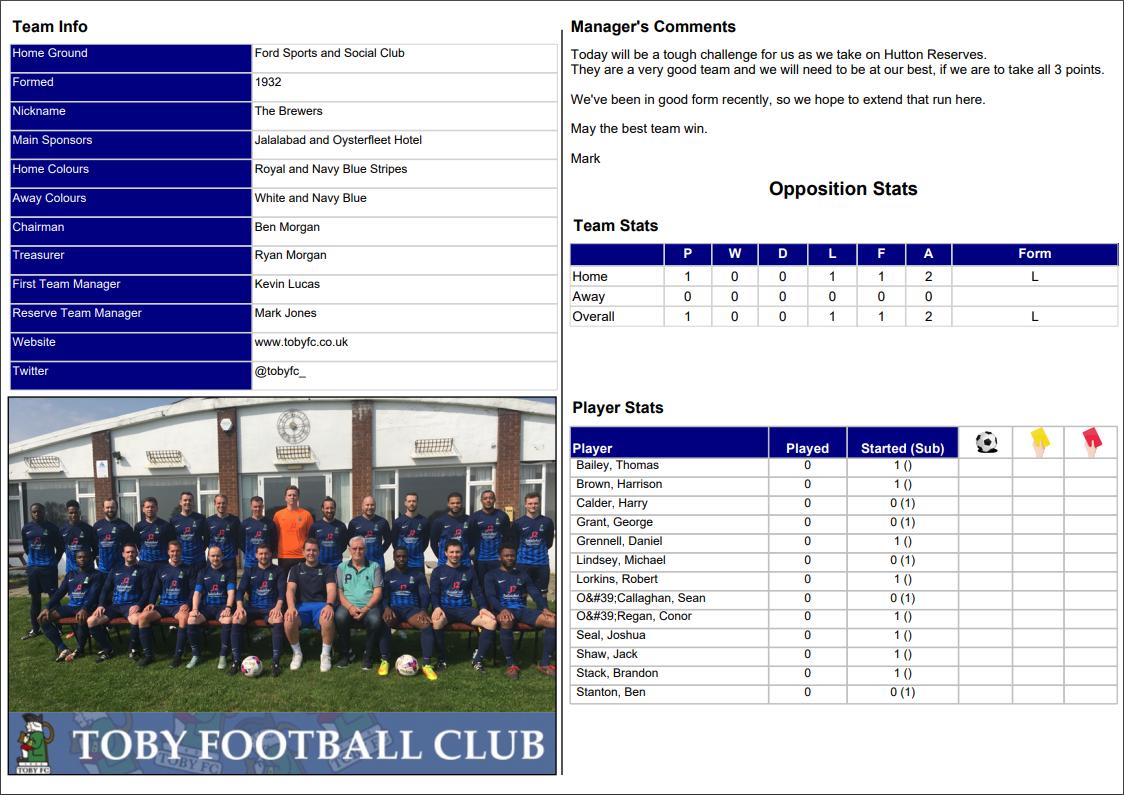 TobyFC_'s tweet image. I just generated a digital programme for Saturdays game against @huttonfc using @ProgrammeWizard.  It's really easy and pulls your data from the FullTime website, so you dont need to input anything.  Plus they've made it free for @EOFL teams to trial the service.