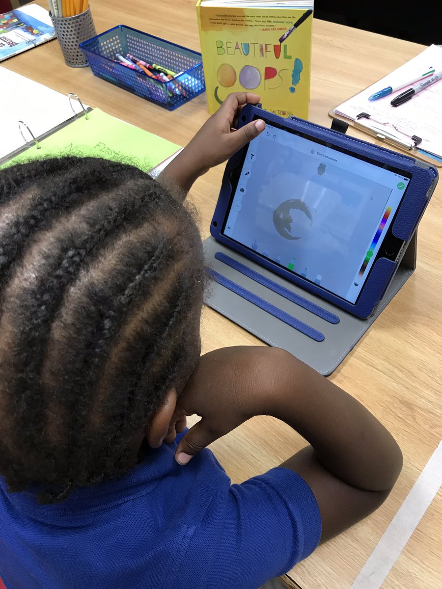 gates_first's tweet photo. 1st GATES student completes his digital art response to “Beautiful Oops!” - we can turn mistakes into beautiful things 😊🦅 📚📱 #harperelementaryschool @ThomasvilleCity @GAGCGifted #shivergifted #gates_first https://t.co/a2eVS8EDTx