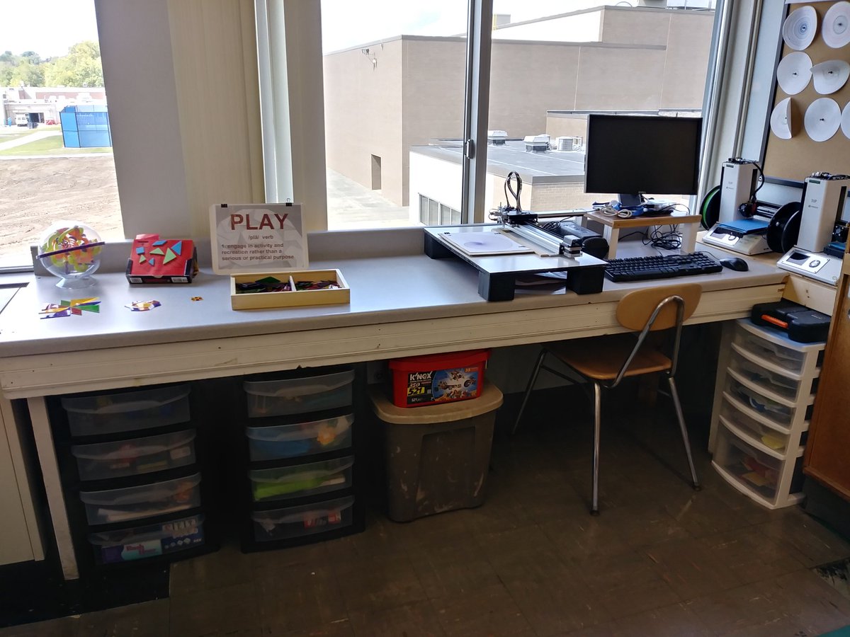 shskaercher's tweet photo. Room is ready! This is the #playwithmath / #mathmaker space. Can't wait to welcome the students next week!! https://t.co/CoIp7n2KTV