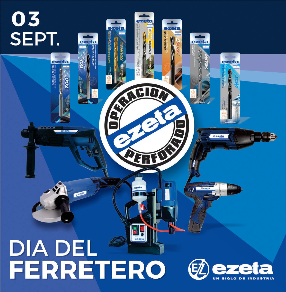 EZETA saluda a los amigos Ferreteros en su día y agradece la confianza puesta en sus productos!!