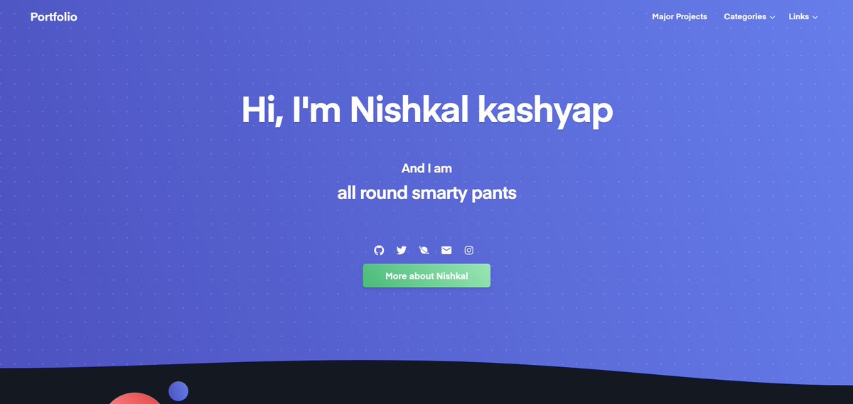 nishkalkashyap's tweet photo. Created my portfolio website. Pretty cool. Check it out at https://t.co/z06vSVSrSZ

#javascript #portfolio #html #CSS  #Resume #js #vuejs #Reactjs #Reactgate #React https://t.co/7Ftj27iWXx
