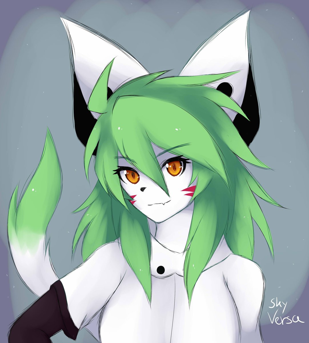 SkyVersa's tweet photo. This is a cute kitty 💚
#art #drawing #digitalart #kemono #furry #anthro https://t.co/D9u9DfsVNF