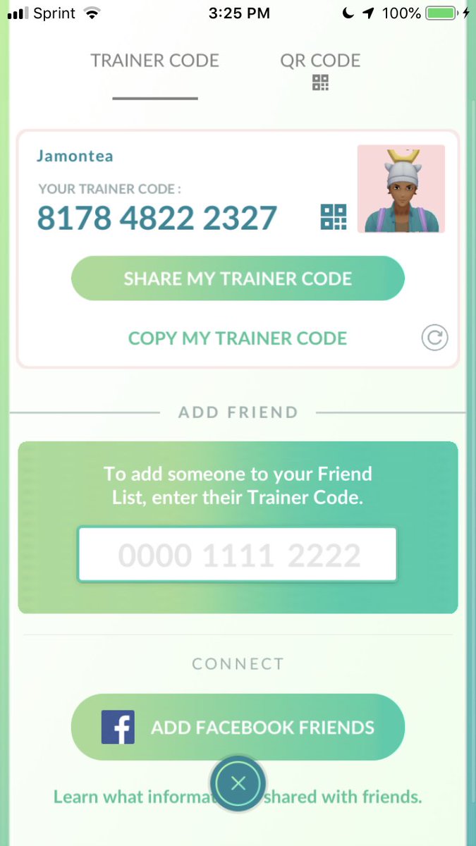 Pokémon go friend code