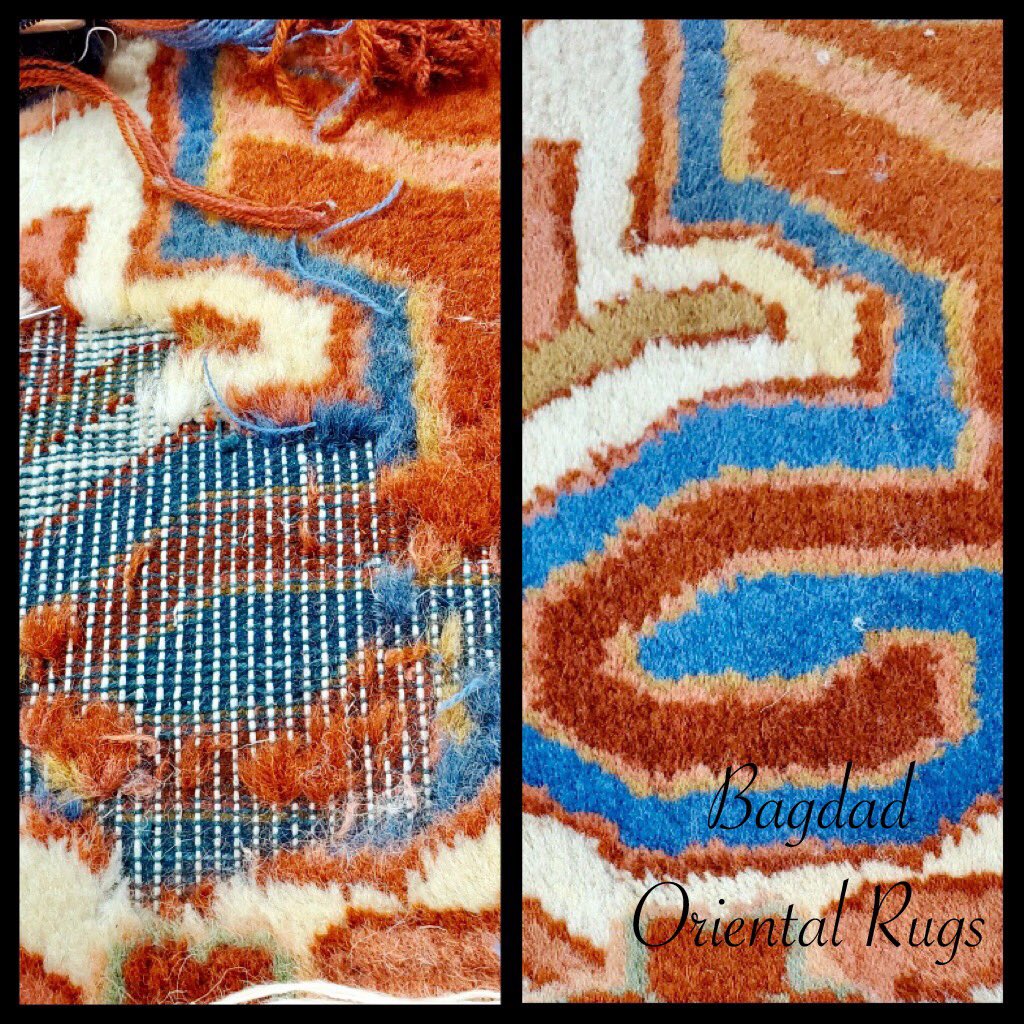 BagdadRugs's tweet photo. This #moth clearly has #goodtaste as it #ate our #client’s #expensive, #beautiful #rug down its very #foundation. Look how our #skilled #technicians #repair this #setback #betterthannew! Your UltimateRug Resource for #rugsales #rugrepair #rugcleaning #rugrestoration https://t.co/cIat0IIMbm