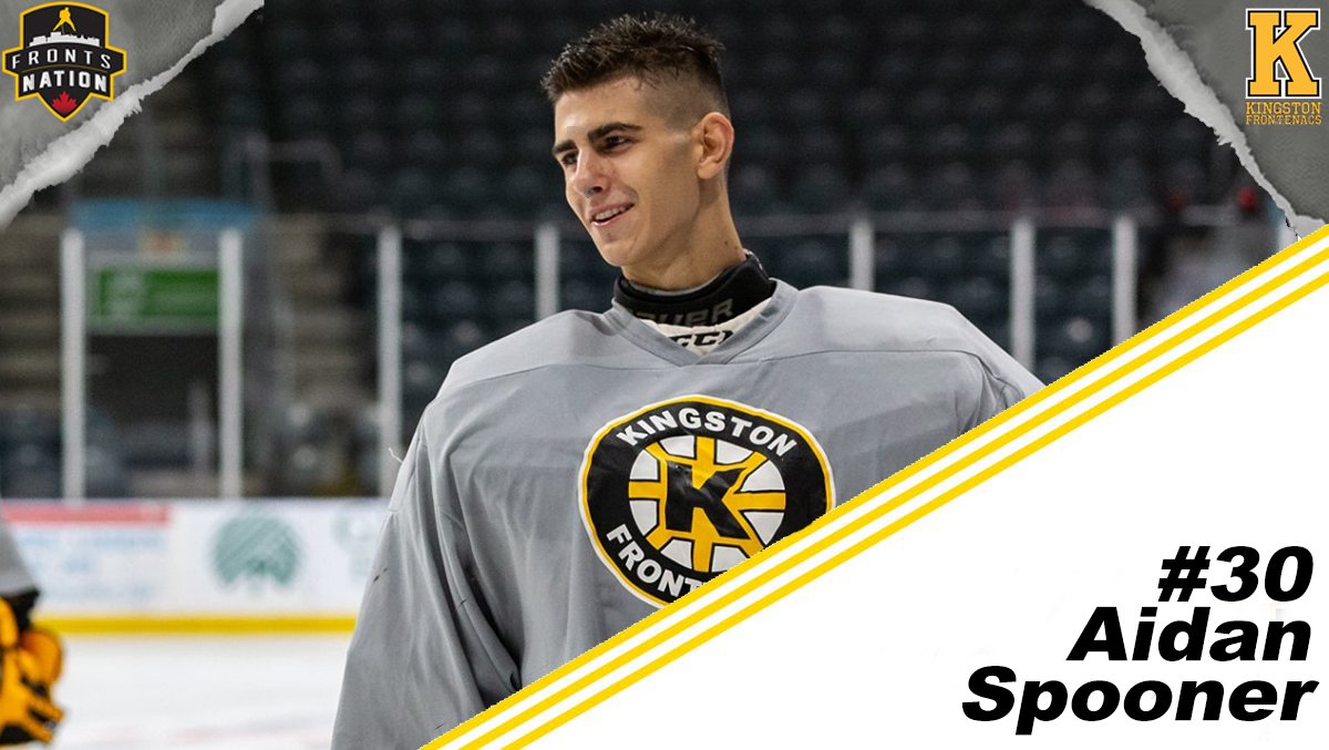 FrontsNation's tweet photo. Frontenacs ink Goalie Aidan Spooner, he will join the Jr. C Caledon Golden Hawks for the upcoming season.
#BearTheK
#WeRiseTogether https://t.co/Z17f7ieJfR