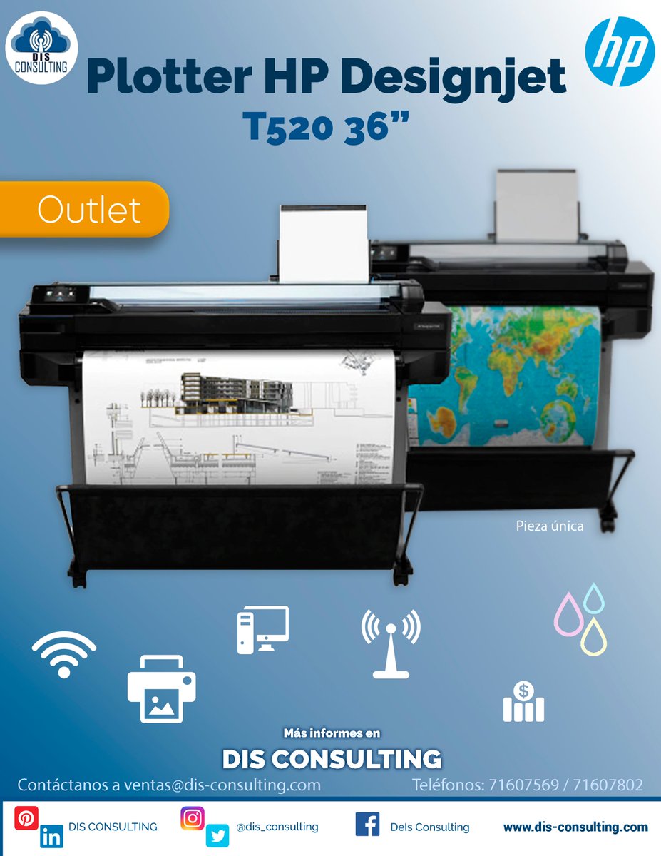 dis_consulting's tweet image. Plotter HP DESIGNJET T520 36&quot; de Venta en DIS Consulting
#PlotterHP #HP #DesignjetT520 #Outlet #Impresión #BajoCosto #Gráficas #Mapas #Foto #ImpresiónHP
Más infomes en dis-consulting.com