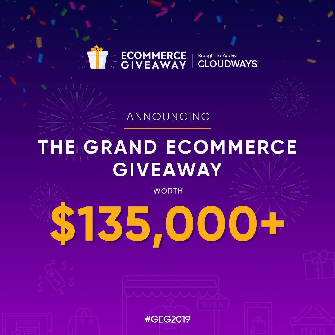 Cloudways's tweet image. 📣 Announcement 📣 

The biggest Ecommerce #Giveaway of the year is back and its bigger than ever!! 🎉

Enter for a chance to win the Grand #Ecommerce Giveaway with prizes worth over $135,000 💰

Learn more ➡️ cloudways.com/blog/grand-eco…

#GEG2019 #Cloudways #Giveaway #Contest