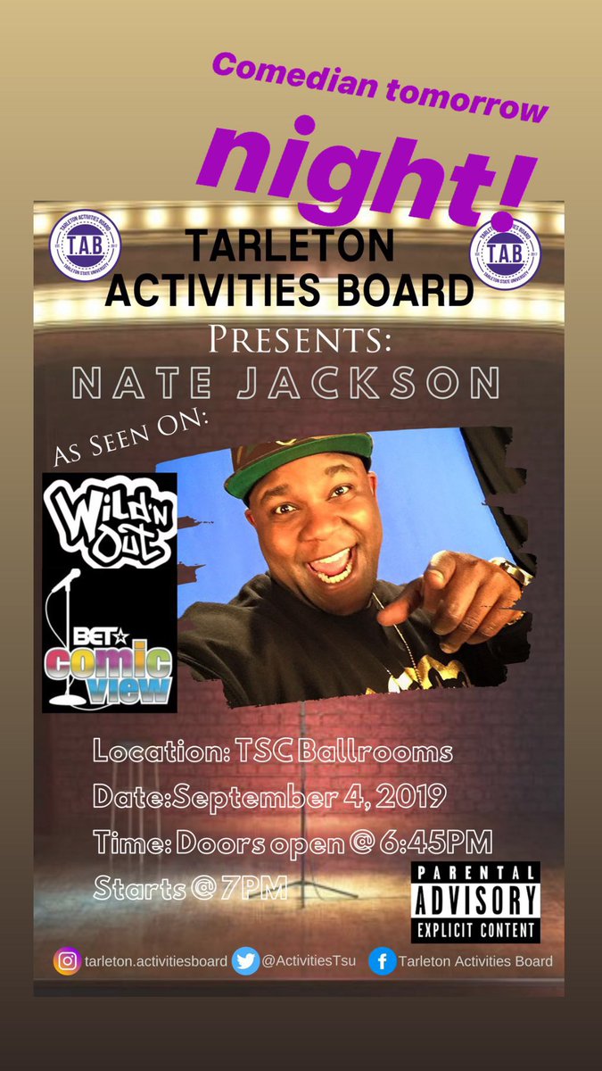 tarleton_tab's tweet photo. Looking for something to do this week! Here are two programs that T.A.B is hosting this week. Please share so other students can see what’s going on. #Tarleton23 #TarletonState #BleedPurple https://t.co/vGIZOXNW64