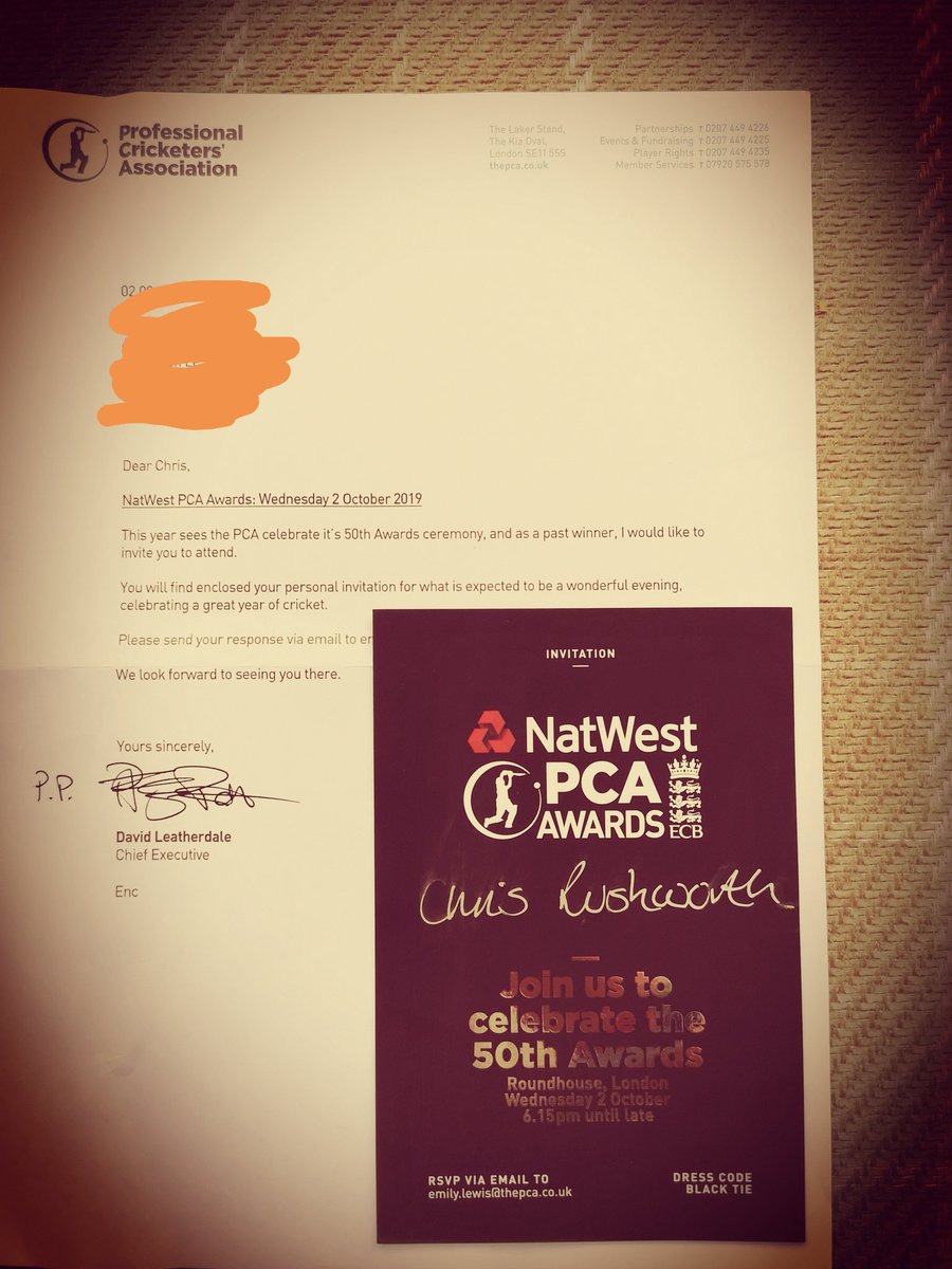 ChrisRush22's tweet photo. Such a nice reminder when this comes through the door. A special year I'll never forget. One of the best nights around, can't wait for this year's bash. @PCA #2015winner https://t.co/Awq4X9AWFa