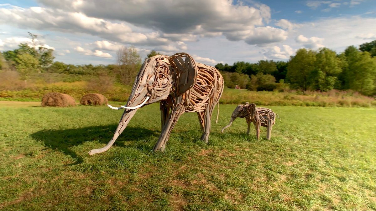 Art in the Orchard 2019 - a sculpture trail, so unique and beautiful. You don't want to miss this multifaceted art exhibition and festival in Western Mass. facebook.com/etownvideos/vi…   #travelvideo #sculptures #trail #massachusetts #aio2019