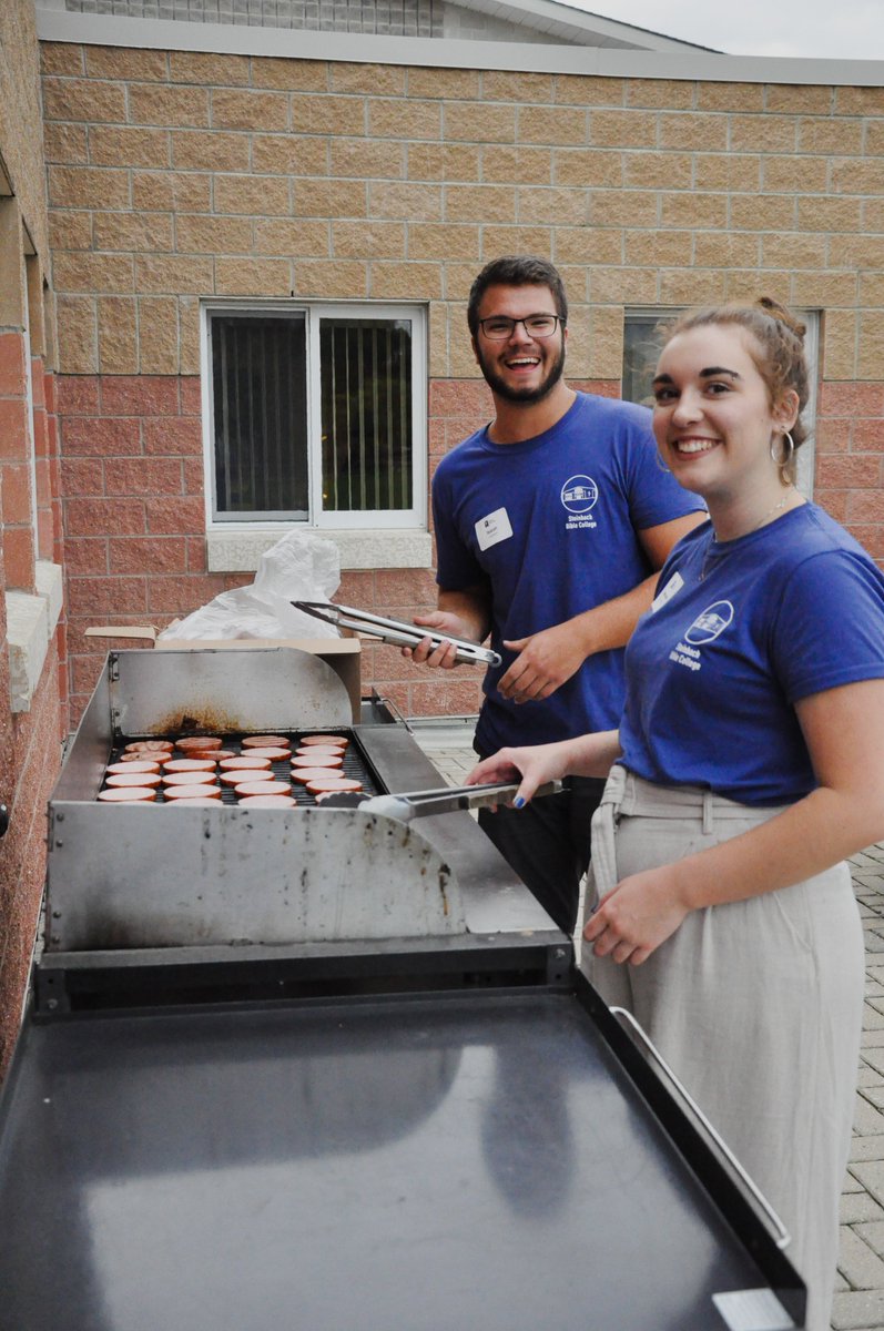 SBCCanada's tweet photo. It's begun! Our halls are teeming with life after yesterday's move-in day and BBQ. Orientation events are well underway with lots of information for them to soak up. Continue to pray for students everywhere as they settle into their new routines and environments. #SBCOrientation https://t.co/eyO7n23cCz