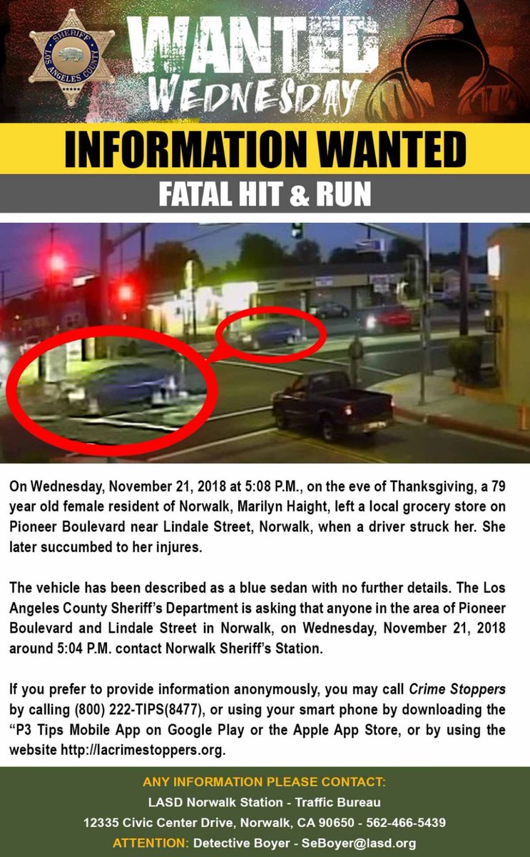 NorwalkLASD's tweet photo. HIT & RUN EPIDEMIC
It's only an accident, until you flee.
#DYK nearly 30K #HitandRuns in #LACounty per year. Leading the Nation.
Do the right thing, stop & help by calling 9-1-1. #GetInvolved
Help save a life & live with a clear conscience.
#LASD #Norwalk #LaMirada https://t.co/ZnJJLmXFhy