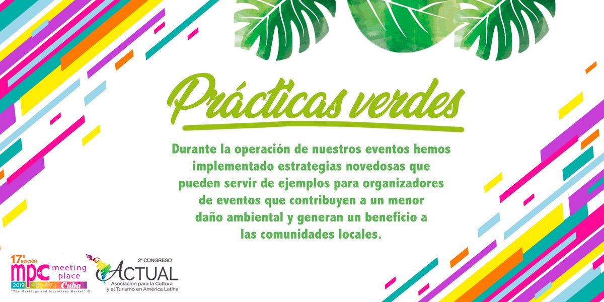 MeetingPlaceMex's tweet photo. Sabías que… 🧐
Durante #MPCUBA hemos implementado estrategias novedosas que pueden servir de ejemplos para organizadores de eventos que contribuyen a un menor daño ambiental y generan un beneficio a las comunidades locales. 🌿
(1/2) https://t.co/W9vICe7hdL