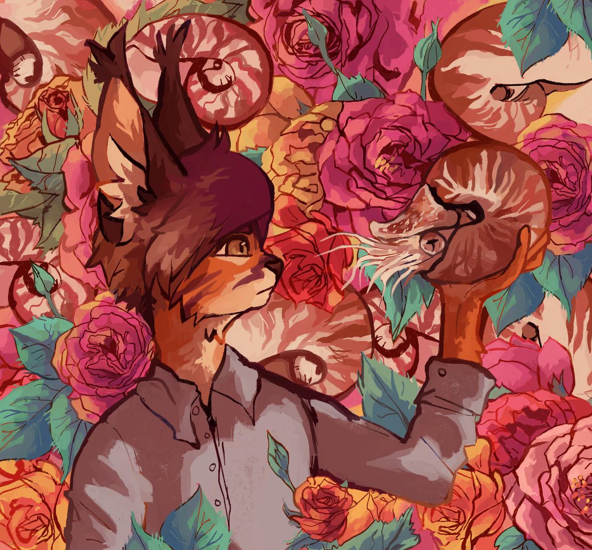 🐒 🎉ART RAFFLE!!🎉 🐒 
i wanna do a raffle for getting to 400!! thank you!

🐸 retweet this post and be following me to enter!
🐸 no giveaway accs
🐸winner gets a halfbody scene in a style like below!
🐸ends 5th oct after my bday!
🐸comment with a character ref for extra entry!