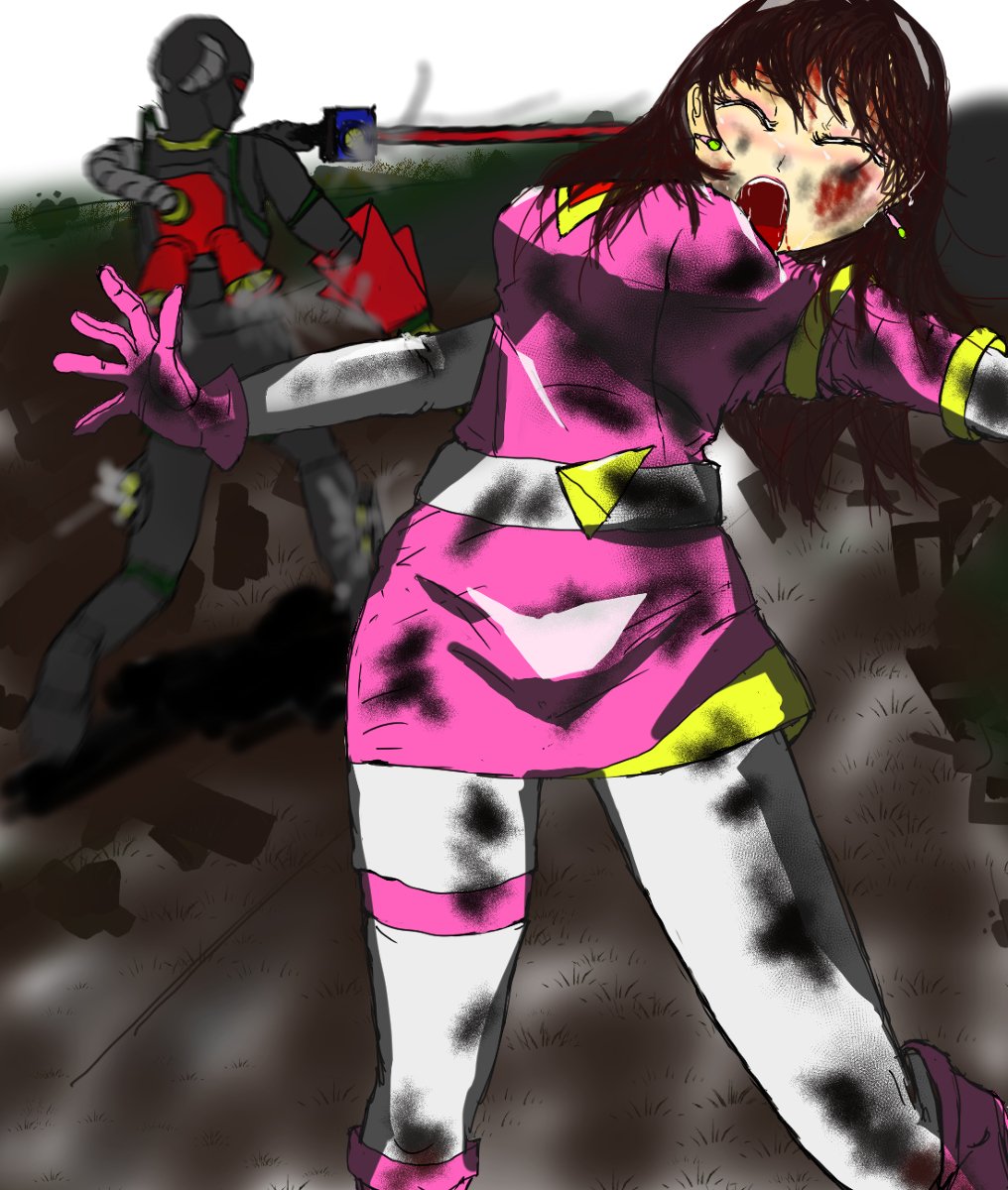 TR-DETT on X: トライ_ピンク vs 怪人 #ヒロピン #リョナ #特撮ヒロイン #戦隊ヒロイン #オリジナル #描いてもいいのよ  #トライ_ピンク #敗北 #ヒロイン t.coG6eXw9b5Km t.coZ0Xiy8ZQPl  X