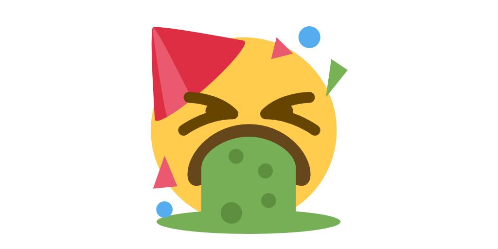 EmojiMashupBot's tweet photo. 🤮 vomiting + 🥳 partying = https://t.co/BP5kgCq7lq