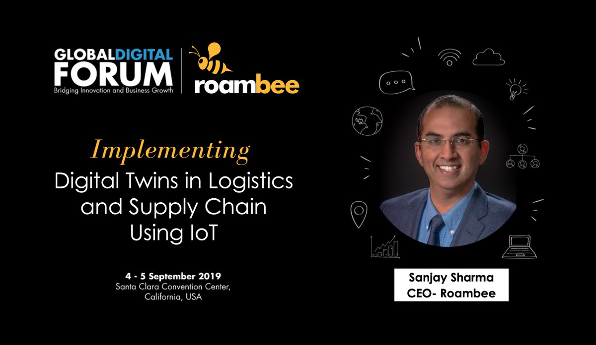 decklarai's tweet photo. Be sure to mark your calendars for September 4th because our CEO, Sanjay Sharma is hosting a session on digitalization and IoT in logistics and supply chain at @GDFEvent

#GDF2019 #Roambee  #IoT #Digitalsupplychain #Logistics #digitalization #AI #Edgecomputing https://t.co/GbJ5x3lOyi