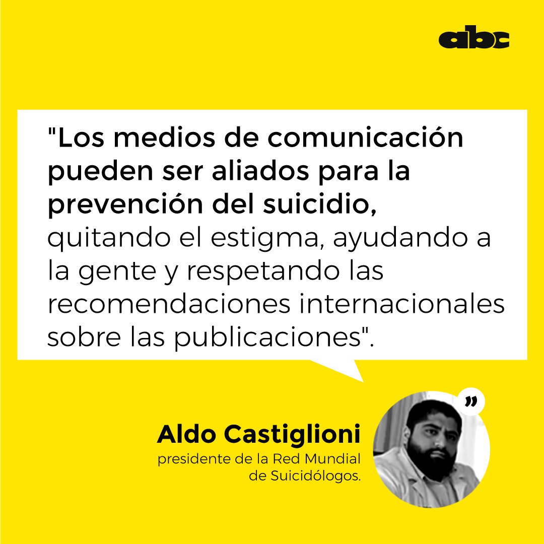 ABCCardinal's tweet photo. [AUDIO] #SaludMental Desde Red Mundial de Suicidólogos, se pide no estigmatizar y detectar señales ante la alarmante presencia de casos de suicidios.

📌El Dr. Aldo Castiglioni conversó en la #730AM al respecto.

📲Escuchá aquí: https://t.co/WsA7zL9qb2 https://t.co/k9Nc2h03kV