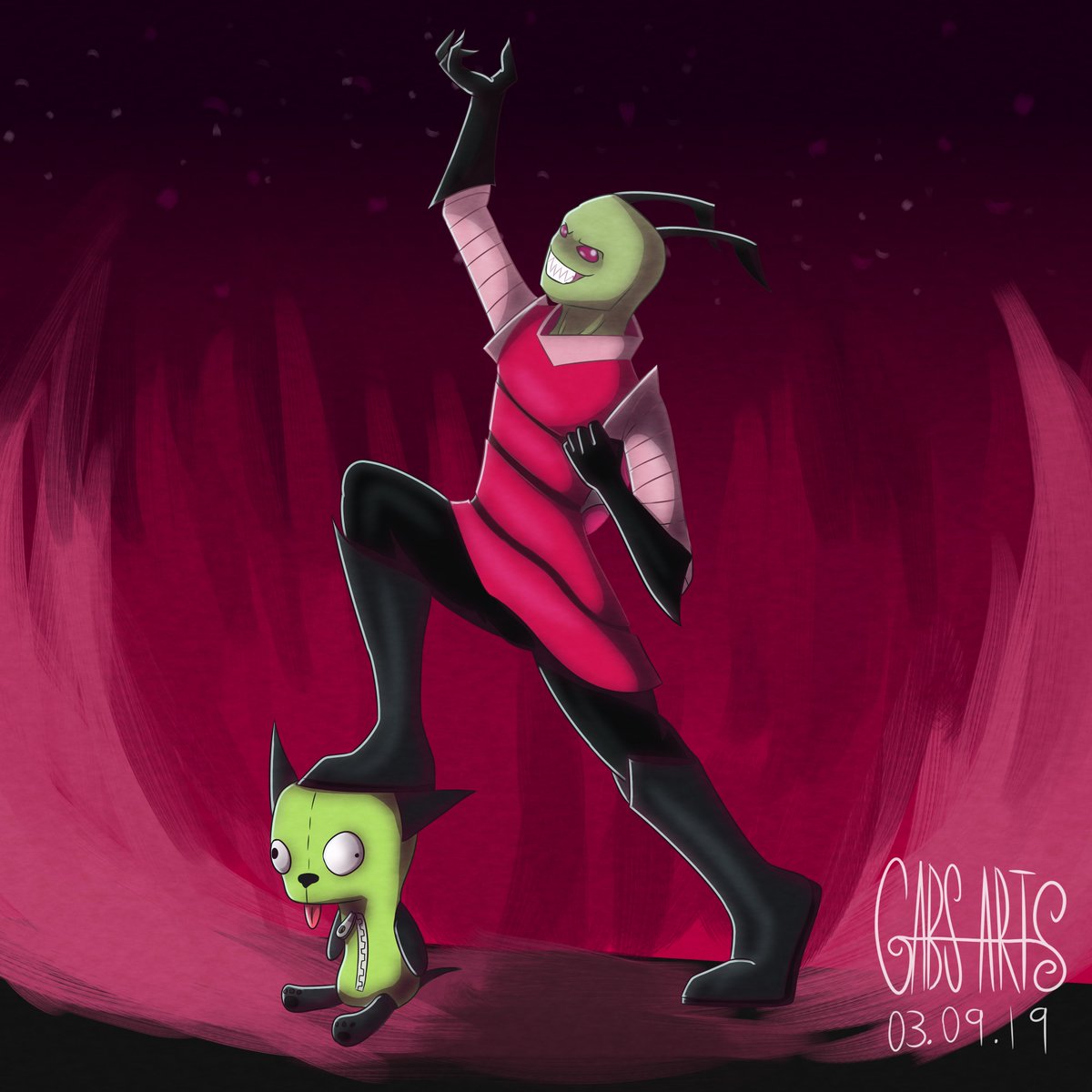 gabsarts's tweet photo. So in the last week I've binged all of the series (which I loved) before watching the new movie.
Honestly wish I had seen it sooner, it's fantastic
#invaderzimentertheflorpus #InvaderZim #florpus #gir https://t.co/ZOJ52bGSOq